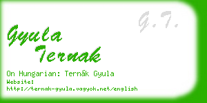 gyula ternak business card